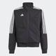 Outdoorjacke ADIDAS SPORTSWEAR "J HOT TTOP" Gr. 152, schwarz-weiß (black, white) Kinder Jacken Regenjacken