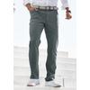 Stretch-Hose JOHN DEVIN "5-Pocket-Hose, regular-fit", Herren, Gr. 32, Länge 34, grün, Web, Obermaterial: 97% Baumwolle, 3% Elasthan, unifarben, casual, regular fit lang, Hosen, Chinohose aus elastischer Baumwoll-Qualität