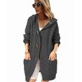 CLoxks Cardigan For Women Coat Women'S Hooded Cardigan Sweater Loose And Thickened Oversized Jacket For Women S Gray