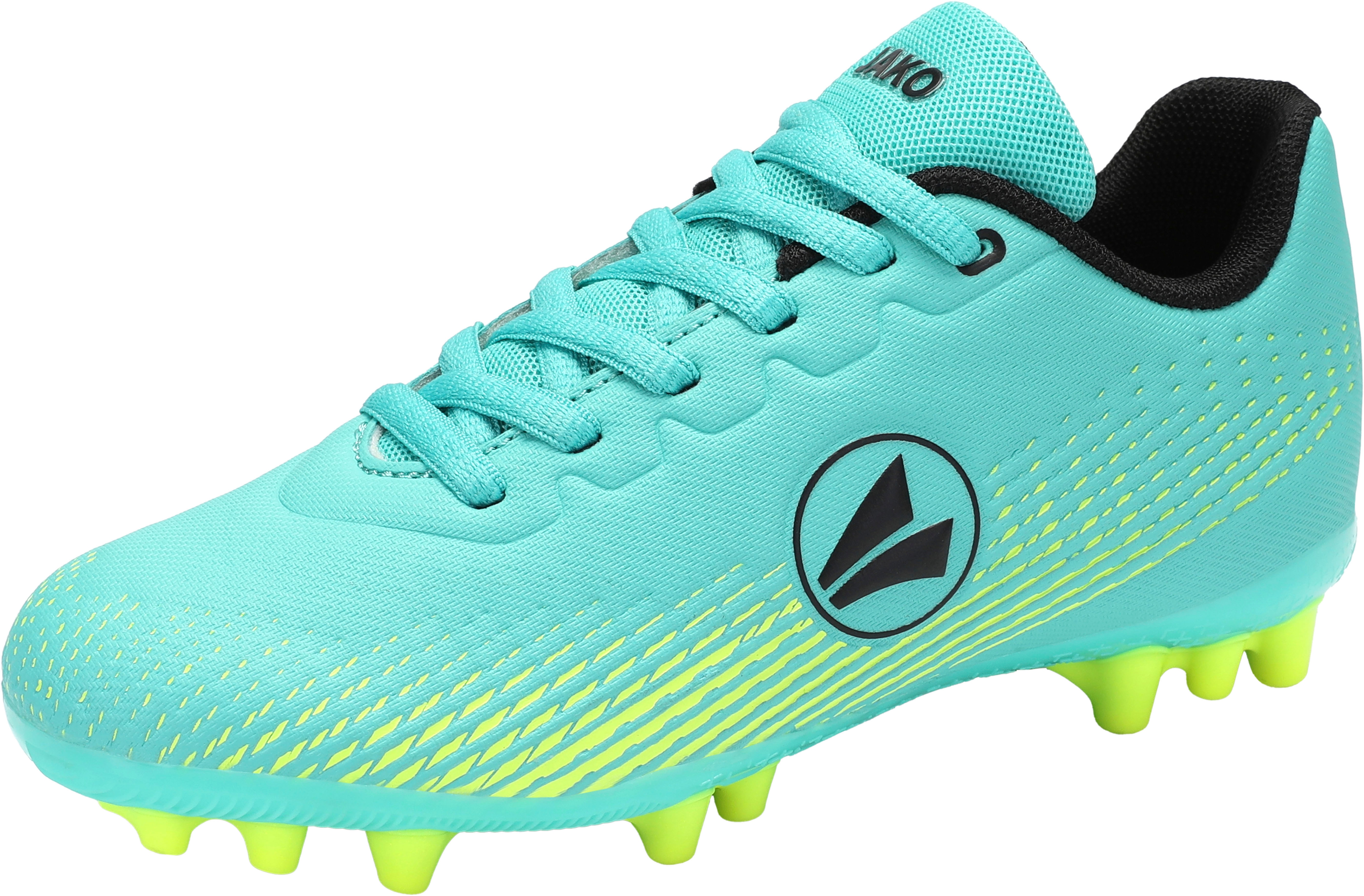 Fußballschuh JAKO "J-SFG Skill", Mädchen, Gr. 37, blau (türkis, lime), Synthetik, Schuhe Fußballschuh, für Rasen
