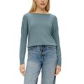 Rundhalspullover S.OLIVER Gr. 38, blau (petrol) Damen Pullover Rundhalspullover