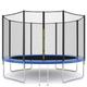 6FT circular fitness trampoline,Outdoor Trampoline With Safety Enclosure Net And Step Ladder Garden Trampoline,Trampoline with Armrests for Indoor and Backyard Jumping Exercise