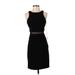 GLOW Casual Dress - Sheath Crew Neck Sleeveless: Black Print Dresses - New - Women's Size 2