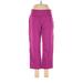 Lands' End Active Pants - High Rise Culottes Cropped: Purple Activewear - Women's Size Medium