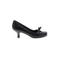 Hot Cakes Heels: Slip-on Kitten Heel Classic Black Print Shoes - Women's Size 8 1/2 - Round Toe