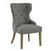 Ophelia & Co. Volpe Tufted Linen Side Chair Wood/Upholstered/Fabric in Gray | Wayfair B038827C20FE499A84FEB6CC6137B135