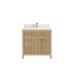 Hokku Designs Amatista 34.5" Single Bathroom Vanity Set Wood/Quartz Top in Brown | 34.5 H x 36 W x 22 D in | Wayfair