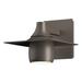 Hubbardton Forge Hood Dark Sky Friendly Outdoor Armed Sconce Aluminum/Metal in Gray | 6.8" H x 7.9" W x 9.6" D | Wayfair 306563-SKT-77