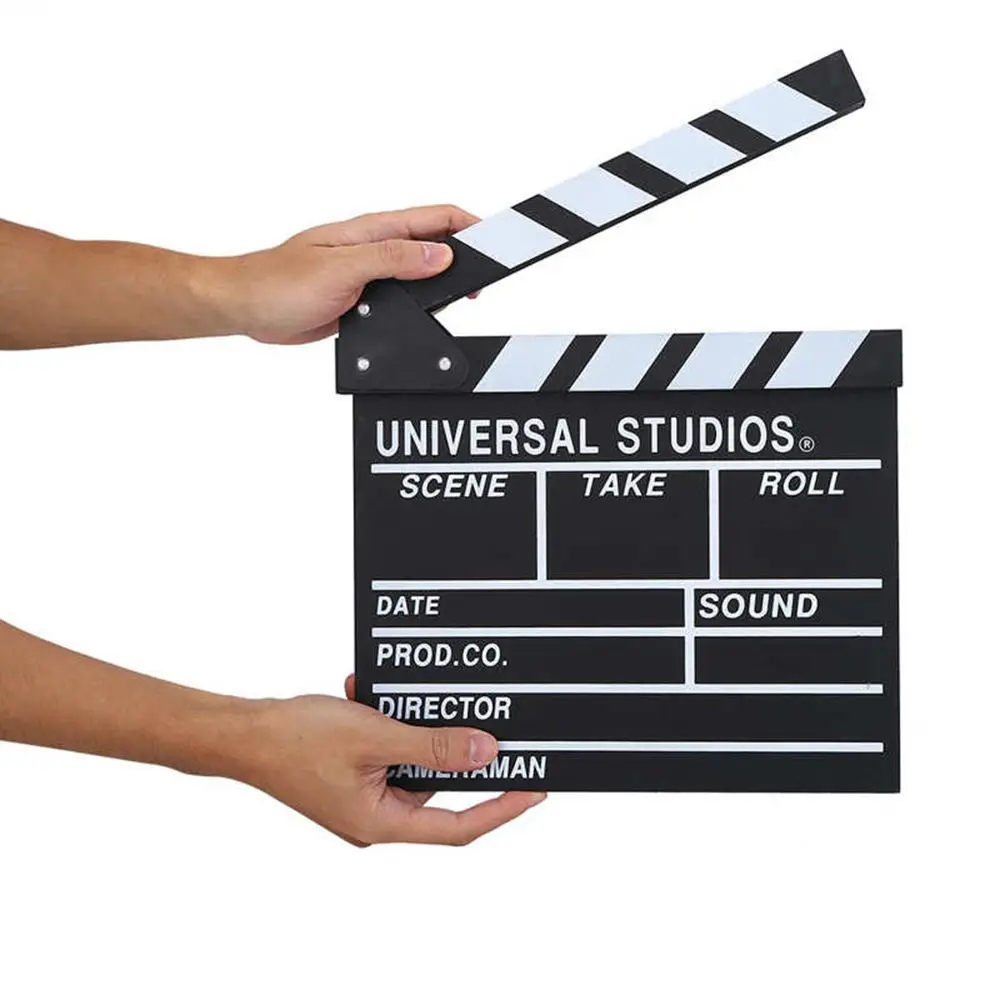 Vlog Static Director Cinema Clapboard, Scène vidéo, TV Movie Clapboard, 30x27cm