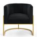 Barrel Chair - Mercer41 Venoy 28.2" Wide Tufted Barrel Chair Wood/Velvet/Fabric in Green | 29.8 H x 28.2 W x 25.8 D in | Wayfair