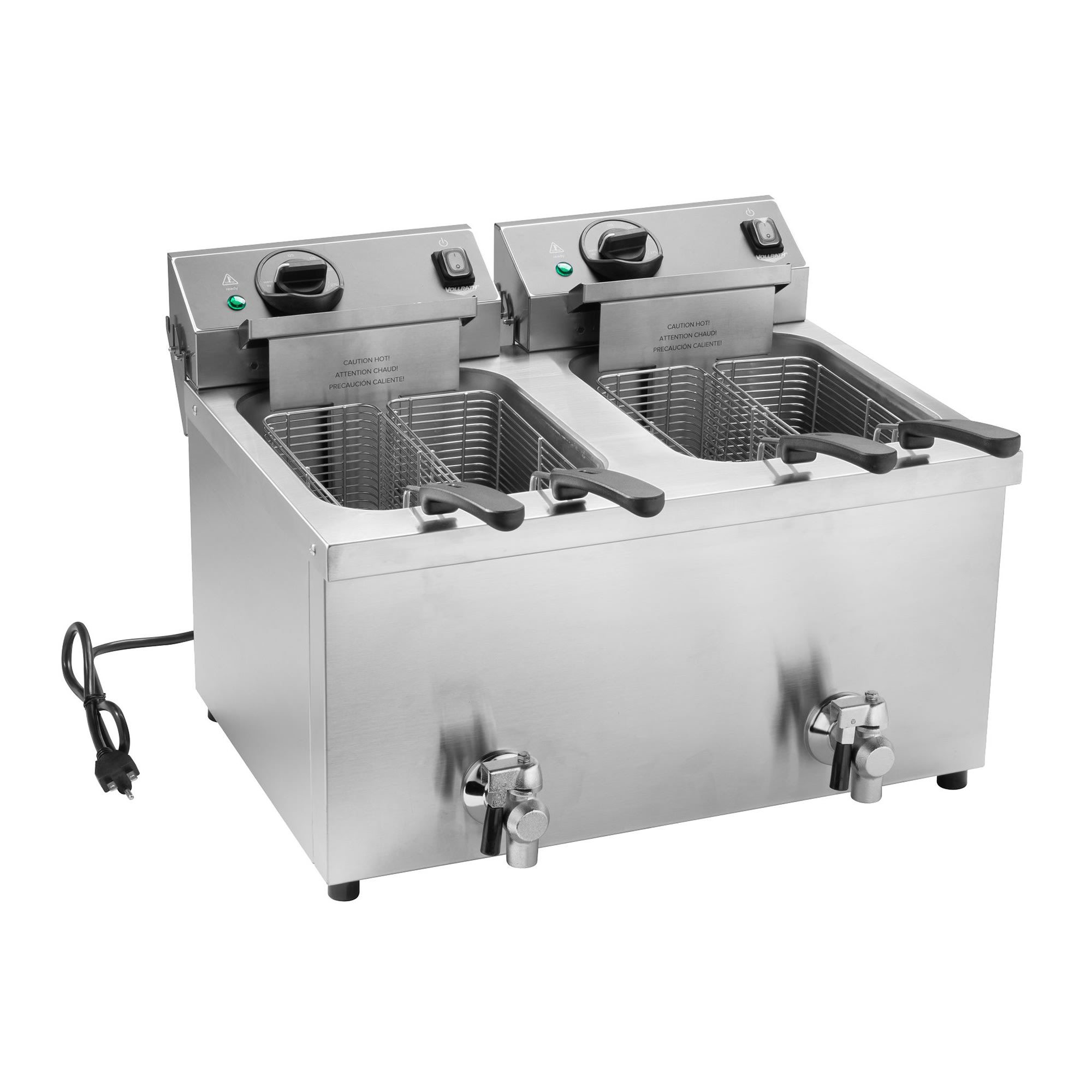 Vollrath CF4-3600DUAL-C Countertop Electric Fryer - (2) 15 lb Vats, 208-240v/1ph, Commercial, (2) 15-lb. Vats, Stainless Steel
