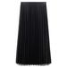 Pleated Faux Leather Midi Skirt