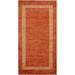 Bordered Geometric Gabbeh Kashkoli Runner Rug Hand-knotted Wool Carpet - 2'4" x 4'8"