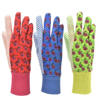 G & F Products Women Soft Jersey Garden Gloves, 3 Pairs - Medium