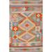 Southwestern / Geometric Kilim Accent Rug Flatweave Wool Carpet - 3'3"x 5'0"