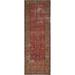 Antique Heriz Bakhshayesh Persian Runner Rug Red Handmade Wool Carpet - 3'4"x 11'0"