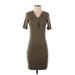 MICHAEL Michael Kors Casual Dress - Sheath: Brown Solid Dresses - Women's Size X-Small