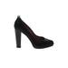 Derek Lam Heels: Slip-on Chunky Heel Cocktail Party Black Solid Shoes - Women's Size 10 - Round Toe