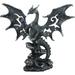 Ebros Draco Fantasy Gothic Dragon With Blue Orb Statue 8 Tall Land Of The Dragons Home Decor Dragon Beast Sculpture