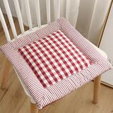 SDJMa Chair Cushions Dining Kitchen Office Chair Seat Cushion Kitchen Chair Pads with Ties Buffalo Plaid Patio Outdoor Chair Cushions for Dining Outdoor Patio Chair (Red)