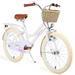 iRerts Girls Bike for 7-10 Years Old Kids 20 Inch Bike with Basket Brown Leather Saddle Coaster Brakes Retro Style Girls Bicycle Kids Cycle Bikes Kids Bicycle for Gifts White
