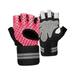 AMLESO Half Finger Gloves Workout Weight Lifting Gloves Men Women Mitts Cycling Gloves Fitness Gloves for Motorcycle Rowing Training Pink