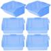 NUOLUX 6pcs Plastic Nesting Shelf Bin Boxes Nesting Shelf Storage Boxes Hardwares Boxes