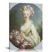 COMIO Jean-HonorÃ© Fragonard A Young Blonde Woman With A Garland of Roses Around Her Neck Rococo Canvas Wall Art Poster Decorative Bedroom Modern Home Print Picture Artworks Posters
