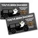 Youve Been Ducked Ghost Graveyard Tags Halloween Duck Duck SUV 50 pk 2x3.5 Spooky Ducks for Ducking with Halloween Rubber Ducks Cards