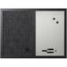 Mastervision Designer Combo Fabric Bulletin/Dry Erase Board 24 X 18 White/Black Surface Black MDF Wood Frame
