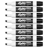 low odor chisel tip dry erase markers black 8 markers per order (80001)