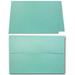 Premium Thick 5 X 7 Folded Shimmery Metallic Folded Blank Card & Envelope Sets - 25 Cards & Envelopes (Lagoon)