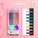 Fun Gel Pen Glitter Colored Pens Set Students Marking Highlighter Pen Glitter Gel Pen Set Students Stationery for Drawing 8PCS