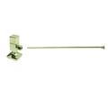 Westbrass D105QST-01 5/8 x 3/8 OD x 20 Flat Head Toilet Supply Line Riser Kit with Square Handle 1/4-Turn Angle Stop Polished Brass
