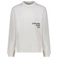 Calvin Klein Herren Sweatshirt DIFFUSED LOGO CREW NECK, weiss, Gr. M
