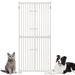 Unipaws Extra Tall Cat Pet Gate 74 Inch High with Doors Locks Narrow Bar Spacing White