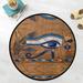 GZHJMY Egyptian Horus Eye_ Anti Fatigue Round Area Rug Egypt Non Slip Absorbent Comfort Round Rug Floor Carpet Yoga Mat for Entryway Living Room Bedroom Sofa Home Decor (3 in Diameter)