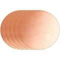 5Pcs Rose Gold Brass Sheet 2.4 Inch Round Brass Sheet 0.8mm Thick Brass Round Plate Rose Gold Brass Disc Blank Round Metal Sheet for Metal Stamping Models Repairs DIY Crafts