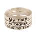 Power of Belief,'Sterling Silver Faith Band Ring'