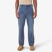 Dickies Men's Flex Relaxed Fit Double Knee Jeans - Light Denim Wash Size 34 X (DU604)