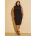 Plus Size Mock Neck Bodycon Dress