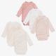 Petit Bateau Baby Girls Pink Cotton Bodyvests (5 Pack)