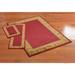 Decorative 3-Pc. Rug Set with Runner by BrylaneHome in Red Ivory