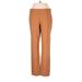 Adrianna Papell Casual Pants - Mid/Reg Rise Straight Leg Boyfriend: Brown Bottoms - Women's Size 8