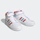 Sneaker ADIDAS ORIGINALS "FORUM MID" Gr. 36, bunt (cloud white, preloved red, blue) Schuhe Schnürstiefeletten