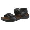 Sandale JOSEF SEIBEL "Rafe", Herren, Gr. 47, schwarz, Leder, sportlich, Schuhe, Sommerschuh, Klettschuh, Freizeitsandale, mit 3-fach Klettverschluss