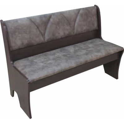 Polsterbank HOME AFFAIRE "Halle", braun (camel, nuss dunkel), B:120cm H:85cm T:50cm, Polyesterstoff in Lederoptik Vintagestyle (100% Polyester), Sitzbänke, Breite 120 cm Image
