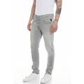 Slim-fit-Jeans REPLAY "ANBASS HYPERFLEX BIO" Gr. 31, Länge 34, grau (grey used a626) Herren Jeans Slim Fit