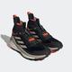 Wanderschuh ADIDAS TERREX "TERREX FREE HIKER 2.0" Gr. 43, bunt (core black, wonder beige, semi impact orange) Schuhe Herren