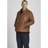 Bikerjacke "ROCKY JACKET", Herren, Gr. 6XL, braun (cognac), Web, Obermaterial: 88% Polyester, 12% Viskose, JACK & JONES PLUSSIZE, unifarben, modisch, normal normal, Langarm, Jacken, bis Größe 6XL